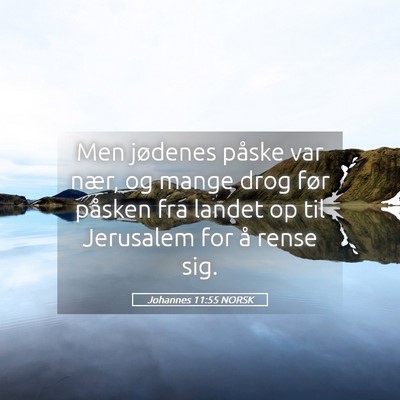 Picture 05 - Johannes 11:55 NORSK - Men jødenes påske var nær, og mange drog før - Bible Verse Picture
