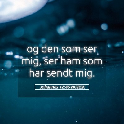 Picture 05 - Johannes 12:45 NORSK - og den som ser mig, ser ham som har sendt - Bible Verse Picture