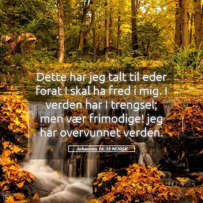 Picture 05 - Johannes 16:33 NORSK - Dette har jeg talt til eder forat I skal ha fred - Bible Verse Picture