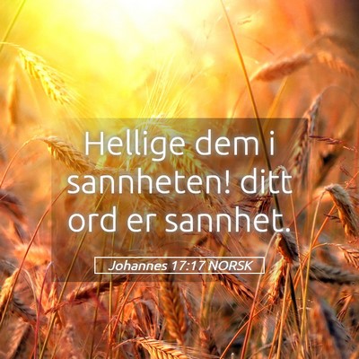 Picture 05 - Johannes 17:17 NORSK - Hellige dem i sannheten! ditt ord er - Bible Verse Picture