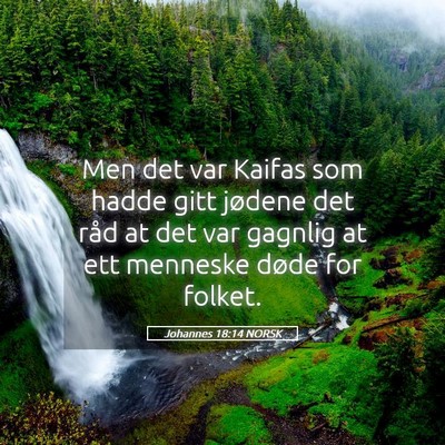 Picture 05 - Johannes 18:14 NORSK - Men det var Kaifas som hadde gitt jødene det - Bible Verse Picture