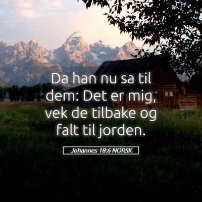 Picture 05 - Johannes 18:6 NORSK - Da han nu sa til dem: Det er mig, vek de tilbake - Bible Verse Picture