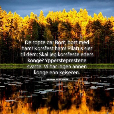 Picture 05 - Johannes 19:15 NORSK - De ropte da: Bort, bort med ham! Korsfest ham! - Bible Verse Picture