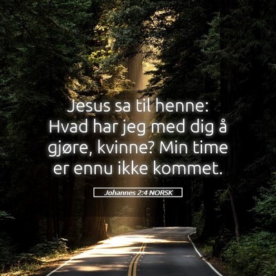 Picture 05 - Johannes 2:4 NORSK - Jesus sa til henne: Hvad har jeg med dig å - Bible Verse Picture