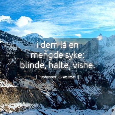 Picture 05 - Johannes 5:3 NORSK - i dem lå en mengde syke: blinde, halte, - Bible Verse Picture