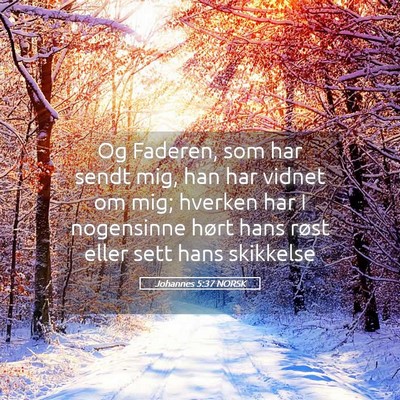 Picture 05 - Johannes 5:37 NORSK - Og Faderen, som har sendt mig, han har vidnet om - Bible Verse Picture