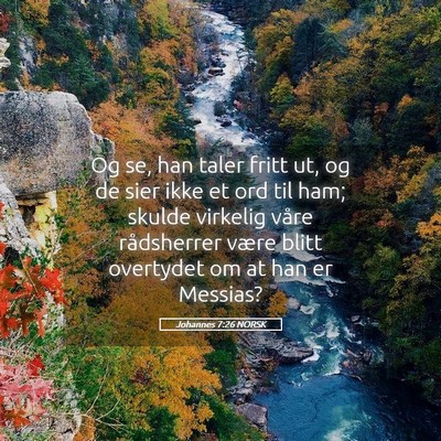 Picture 05 - Johannes 7:26 NORSK - Og se, han taler fritt ut, og de sier ikke et ord - Bible Verse Picture