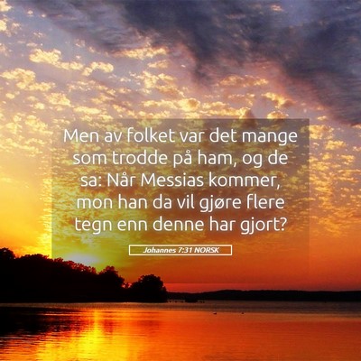 Picture 05 - Johannes 7:31 NORSK - Men av folket var det mange som trodde på ham, - Bible Verse Picture