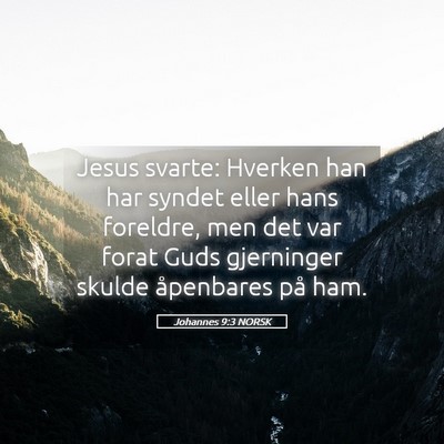 Picture 05 - Johannes 9:3 NORSK - Jesus svarte: Hverken han har syndet eller hans - Bible Verse Picture