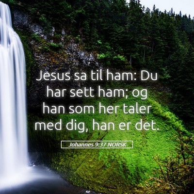Picture 05 - Johannes 9:37 NORSK - Jesus sa til ham: Du har sett ham; og han som her - Bible Verse Picture