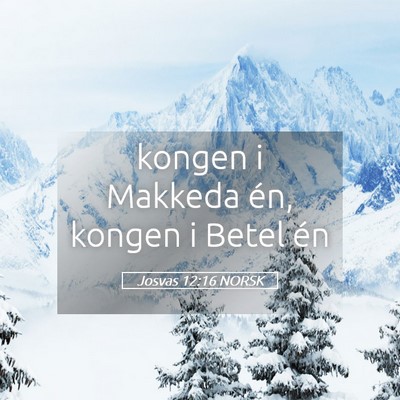 Picture 05 - Josvas 12:16 NORSK - kongen i Makkeda én, kongen i Betel - Bible Verse Picture