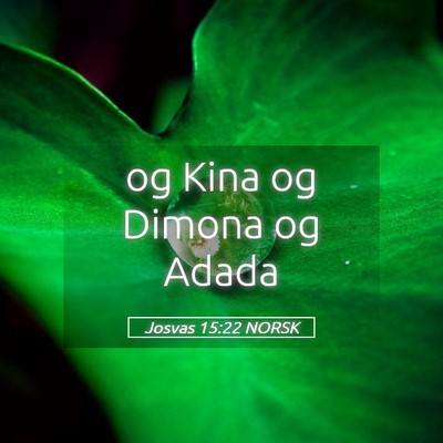 Picture 05 - Josvas 15:22 NORSK - og Kina og Dimona og - Bible Verse Picture