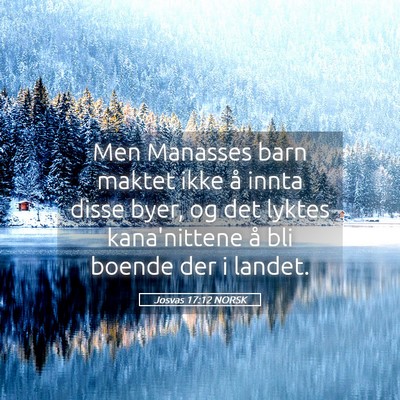 Picture 05 - Josvas 17:12 NORSK - Men Manasses barn maktet ikke å innta disse - Bible Verse Picture