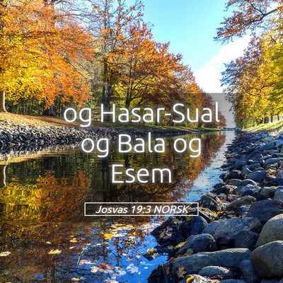 Picture 05 - Josvas 19:3 NORSK - og Hasar-Sual og Bala og - Bible Verse Picture