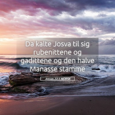 Picture 05 - Josvas 22:1 NORSK - Da kalte Josva til sig rubenittene og gadittene - Bible Verse Picture