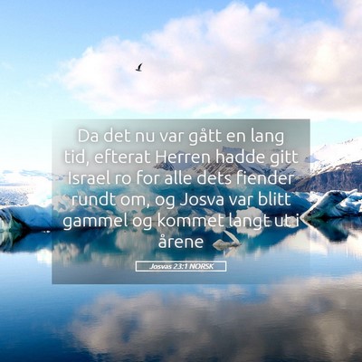 Picture 05 - Josvas 23:1 NORSK - Da det nu var gått en lang tid, efterat Herren - Bible Verse Picture