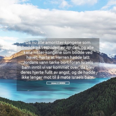 Picture 05 - Josvas 5:1 NORSK - Da nu alle amoritter-kongene som bodde på - Bible Verse Picture