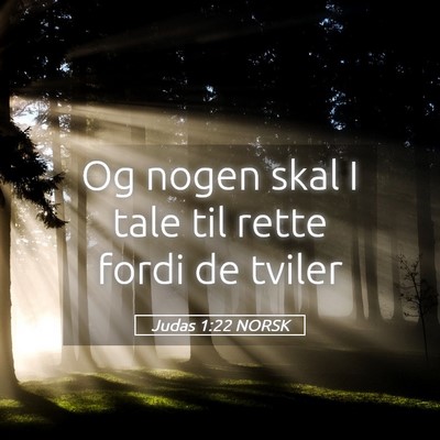 Picture 05 - Judas 1:22 NORSK - Og nogen skal I tale til rette fordi de - Bible Verse Picture