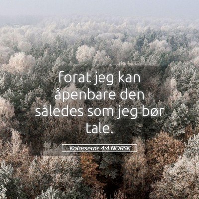 Picture 05 - Kolosserne 4:4 NORSK - forat jeg kan åpenbare den således som jeg bør - Bible Verse Picture