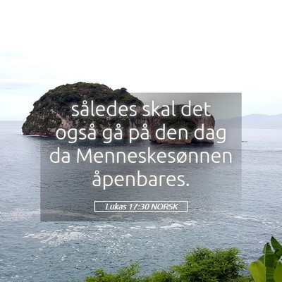 Picture 05 - Lukas 17:30 NORSK - således skal det også gå på den dag da - Bible Verse Picture