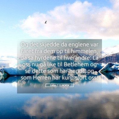 Picture 05 - Lukas 2:15 NORSK - Og det skjedde da englene var faret fra dem op - Bible Verse Picture