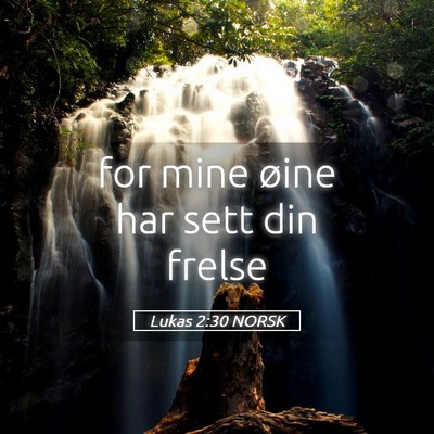 Picture 05 - Lukas 2:30 NORSK - for mine øine har sett din - Bible Verse Picture
