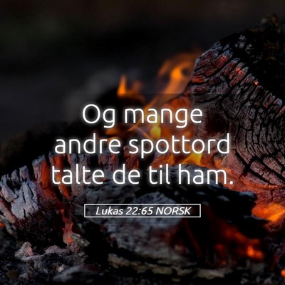 Picture 05 - Lukas 22:65 NORSK - Og mange andre spottord talte de til - Bible Verse Picture
