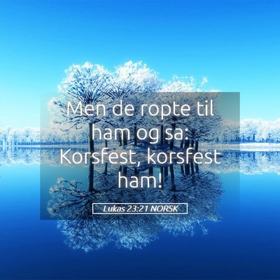 Picture 05 - Lukas 23:21 NORSK - Men de ropte til ham og sa: Korsfest, korsfest - Bible Verse Picture