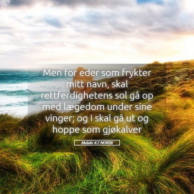 Picture 05 - Malaki 4:2 NORSK - Men for eder som frykter mitt navn, skal - Bible Verse Picture