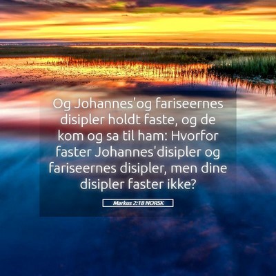 Picture 05 - Markus 2:18 NORSK - Og Johannes'og fariseernes disipler holdt faste, - Bible Verse Picture