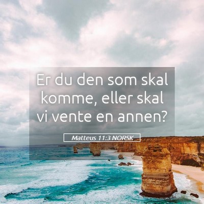 Picture 05 - Matteus 11:3 NORSK - Er du den som skal komme, eller skal vi vente en - Bible Verse Picture
