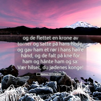 Picture 05 - Matteus 27:29 NORSK - og de flettet en krone av torner og satte på - Bible Verse Picture