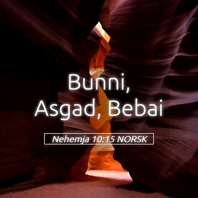 Picture 05 - Nehemja 10:15 NORSK - Bunni, Asgad, - Bible Verse Picture