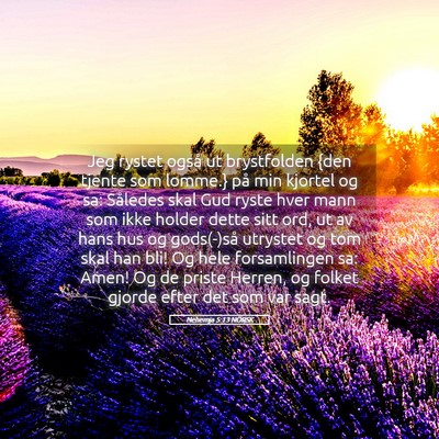 Picture 05 - Nehemja 5:13 NORSK - Jeg rystet også ut brystfolden {den tjente som - Bible Verse Picture