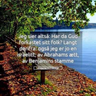 Picture 05 - Romerne 11:1 NORSK - Jeg sier altså: Har da Gud forkastet sitt folk? - Bible Verse Picture