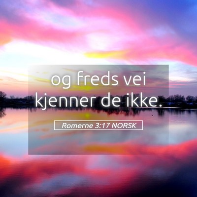 Picture 05 - Romerne 3:17 NORSK - og freds vei kjenner de - Bible Verse Picture