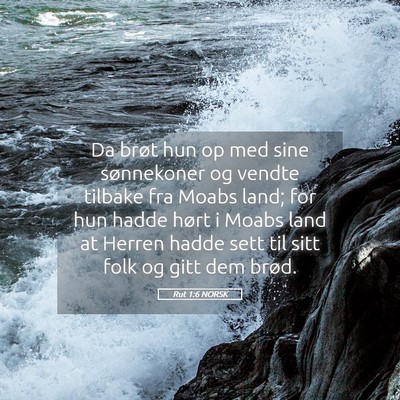 Picture 05 - Rut 1:6 NORSK - Da brøt hun op med sine sønnekoner og vendte - Bible Verse Picture