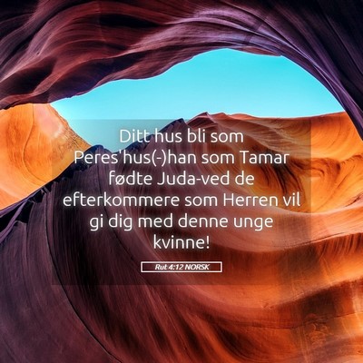 Picture 05 - Rut 4:12 NORSK - Ditt hus bli som Peres'hus(-)han som Tamar fødte - Bible Verse Picture