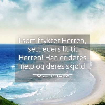 Picture 05 - Salmene 115:11 NORSK - I som frykter Herren, sett eders lit til Herren! - Bible Verse Picture
