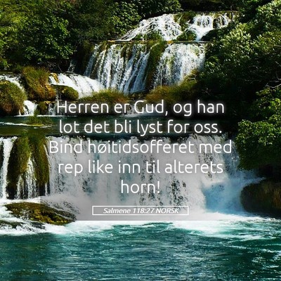 Picture 05 - Salmene 118:27 NORSK - Herren er Gud, og han lot det bli lyst for oss. - Bible Verse Picture