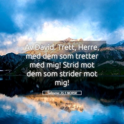 Picture 05 - Salmene 35:1 NORSK - Av David. Trett, Herre, med dem som tretter med - Bible Verse Picture