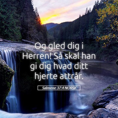 Picture 05 - Salmene 37:4 NORSK - Og gled dig i Herren! Så skal han gi dig hvad - Bible Verse Picture
