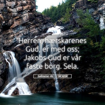 Picture 05 - Salmene 46:11 NORSK - Herren, hærskarenes Gud, er med oss; Jakobs Gud - Bible Verse Picture