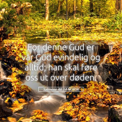 Picture 05 - Salmene 48:14 NORSK - For denne Gud er vår Gud evindelig og alltid; - Bible Verse Picture