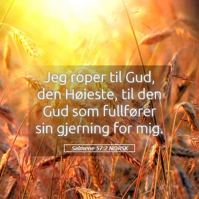 Picture 05 - Salmene 57:2 NORSK - Jeg roper til Gud, den Høieste, til den Gud som - Bible Verse Picture