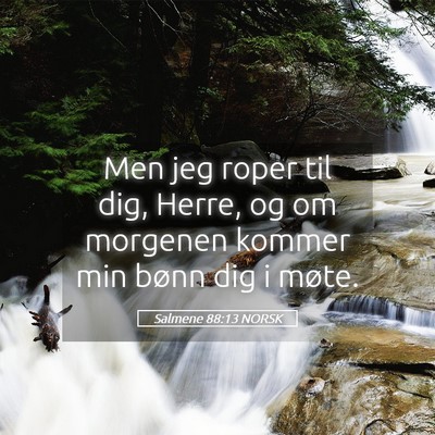 Picture 05 - Salmene 88:13 NORSK - Men jeg roper til dig, Herre, og om morgenen - Bible Verse Picture
