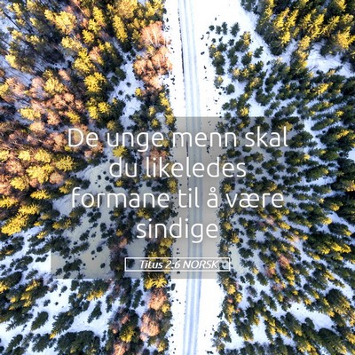 Picture 05 - Titus 2:6 NORSK - De unge menn skal du likeledes formane til å - Bible Verse Picture