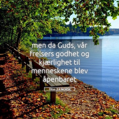 Picture 05 - Titus 3:4 NORSK - men da Guds, vår frelsers godhet og kjærlighet - Bible Verse Picture