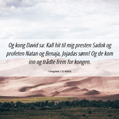 Picture 06 - 1 Kongebok 1:32 NORSK - Og kong David sa: Kall hit til mig presten Sadok - Bible Verse Picture