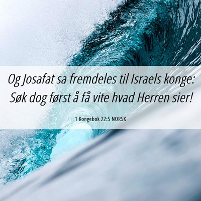 Picture 06 - 1 Kongebok 22:5 NORSK - Og Josafat sa fremdeles til Israels konge: Søk - Bible Verse Picture